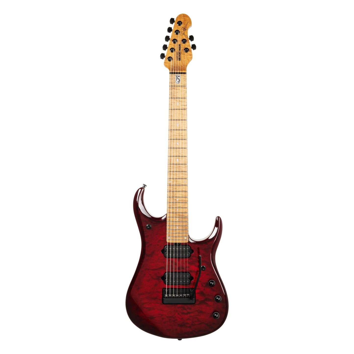 Music Man JP15 7 String - Red Tide Quilt Electric Guitars Music Man Art of Guitar