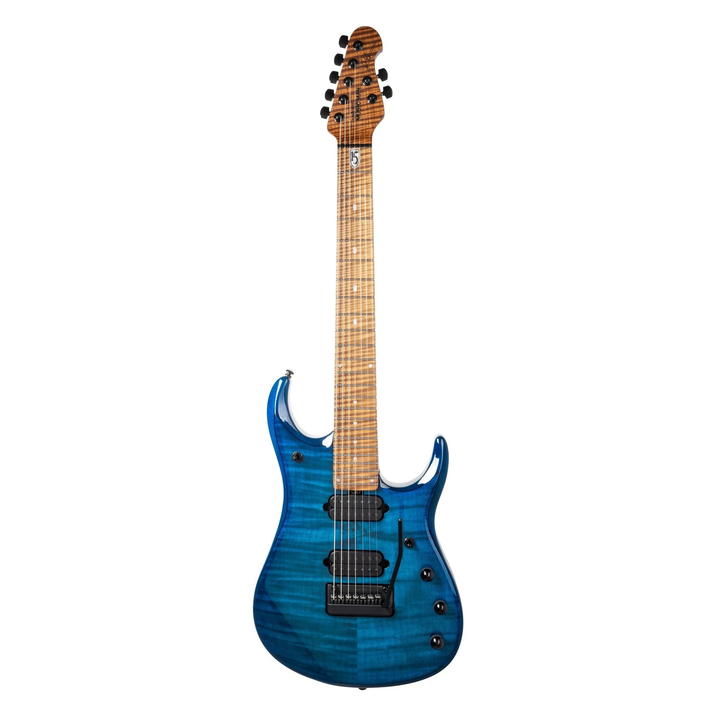 Music Man JP15 7 String - Ultramarine Flame Electric Guitars Music Man Art of Guitar