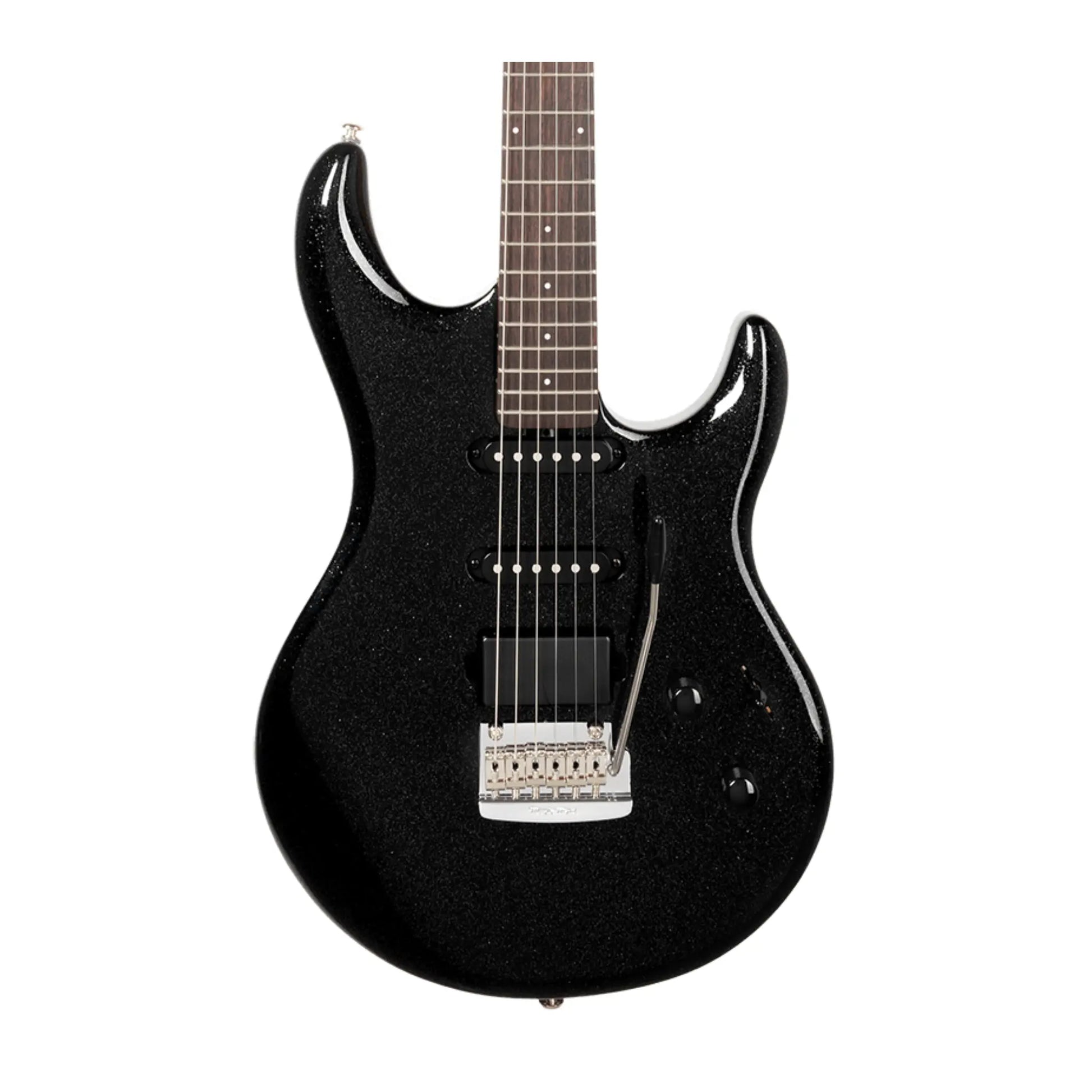 Music Man Steve Lukather Signature Luke 4 HSS Electric Guitar - Black Sparkle Electric Guitars Music Man Art of Guitar