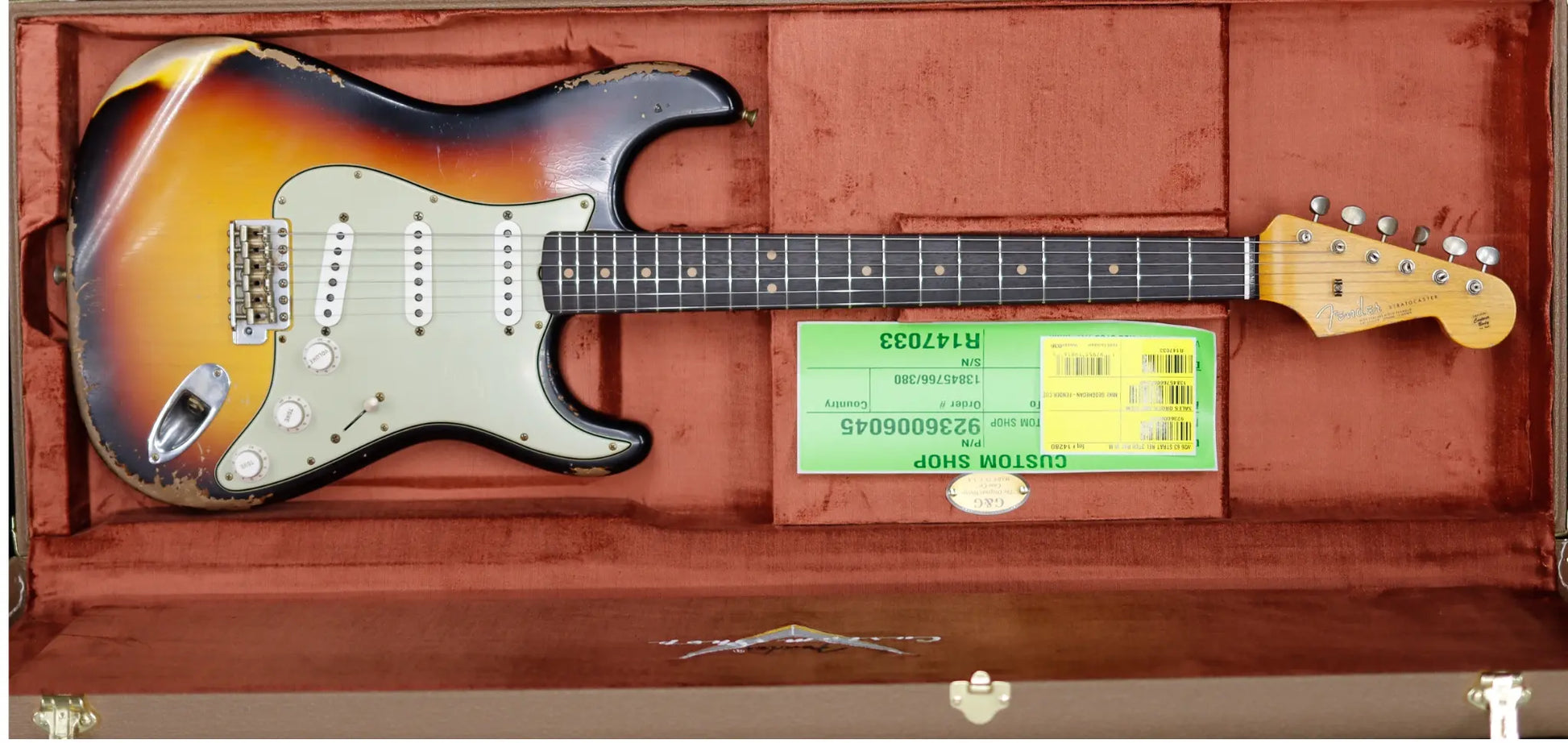 NAMM 2026 Fender Custom Shop 1963 Stratocaster Relic - 3-Tone Sunburst built by Master Builder Apprentice Mike Morales Electric Guitars Fender Art of Guitar