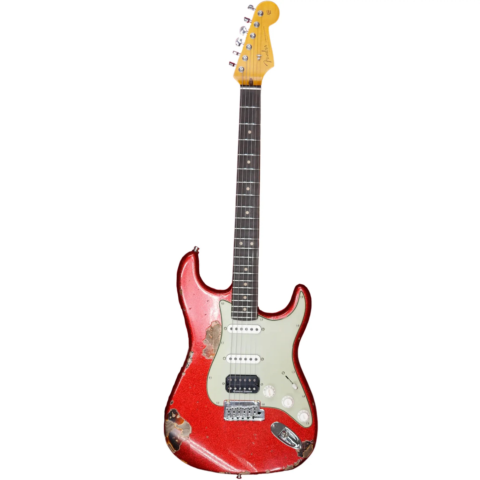 NAMM 2026 Fender Custom Shop Custom Deluxe Heavy Relic HBS-1 Stratocaster - Red Sparkle over 3 Tone Sunburst Electric Guitars Fender Art of Guitar