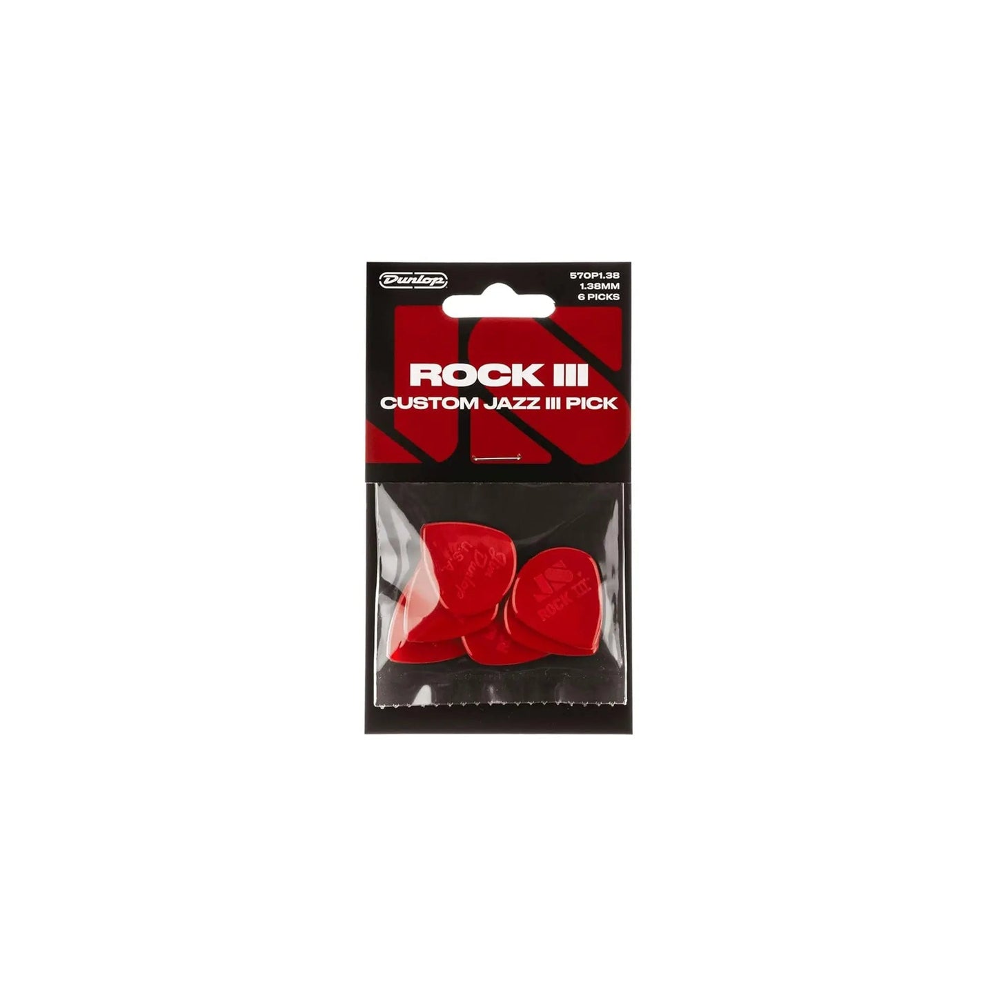 Dunlop ROCK III NYLON CUSTOM JAZZ III - 6/PLYPK General Dunlop Art of Guitar