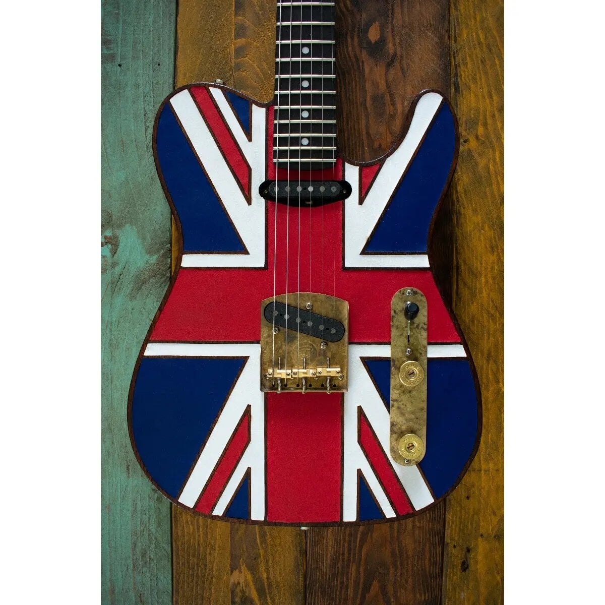 Paoletti Nancy Loft SS FLAG Leather Top UK Flag (Prototype 1/1) Electric Guitars Paoletti Art of Guitar