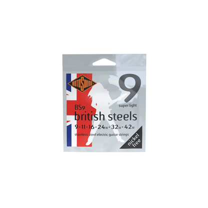 Rotosound BS9 British Steel Electric Guitar Strings (9-42) Electric Guitar Strings Rotosound Art of Guitar