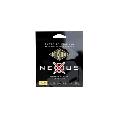 Rotosound NXA11 Nexus Coated Phoshor Broze Acoustic Guitar Strings (11-52) Acoustic Guitar Strings Rotosound Art of Guitar