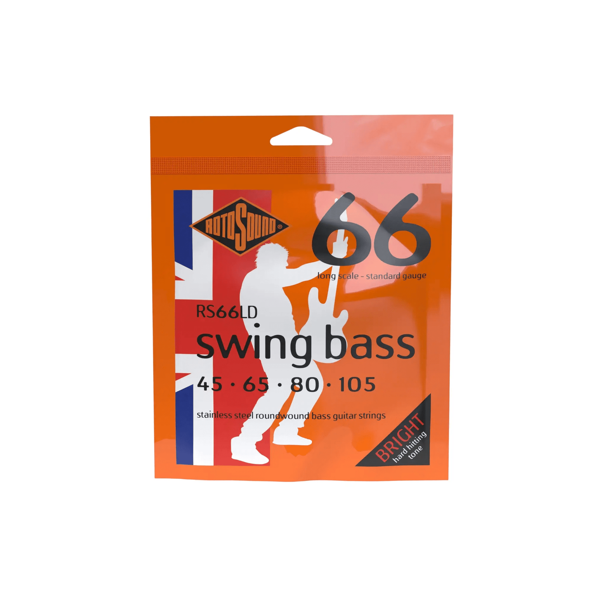 Rotosound Swing Bass RS66LD Stainless Steel Bass Guitar Strings, Long Scale - (45-105) Bass Guitar Strings Rotosound Art of Guitar
