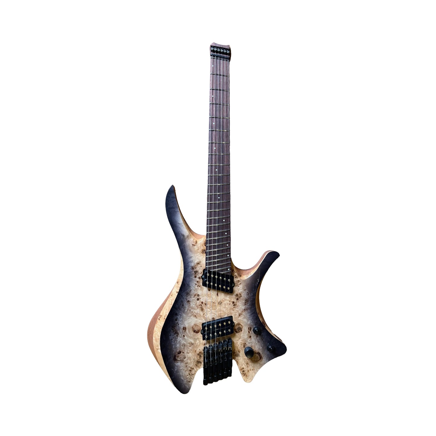 Skervesen Shoggie 6-String Headless Multiscale -  Natural Black Burst (2022) Electric Guitar Skervesen Art of Guitar