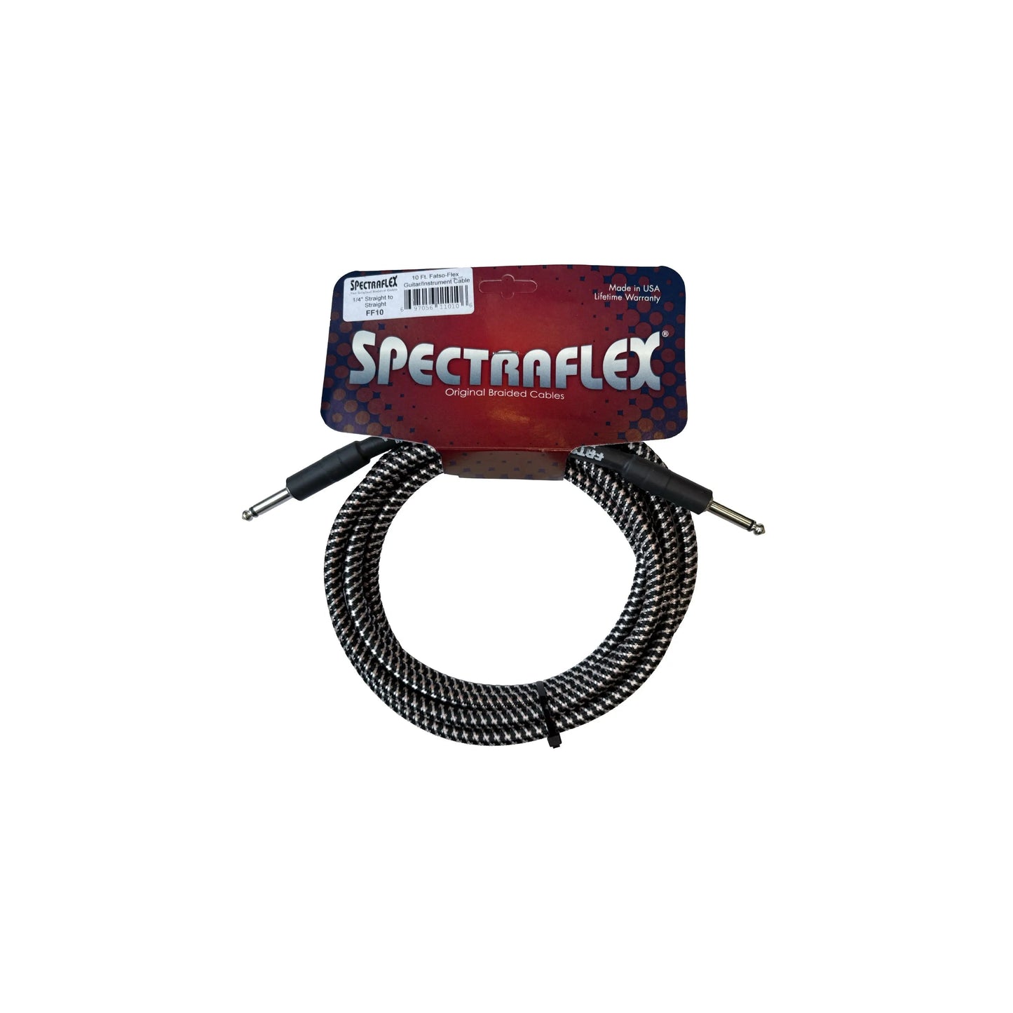 Spectraflex Fatso Flex Guitar Cables - Dual Straight Plugs - 10 Feet - FF10 Guitar Cables Spectraflex Art of Guitar