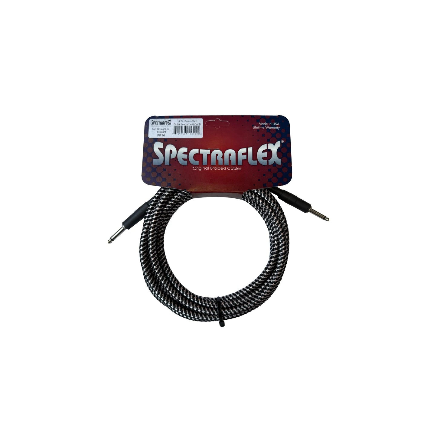 Spectraflex Fatso Flex Guitar Cables - Dual Straight Plugs - 14 Feet - FF14 Guitar Cables Spectraflex Art of Guitar