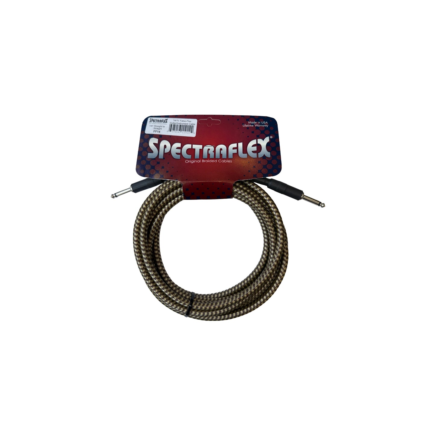 Spectraflex Fatso Flex Guitar Cables - Dual Straight Plugs - 14 Feet - FF14 Guitar Cables Spectraflex Art of Guitar