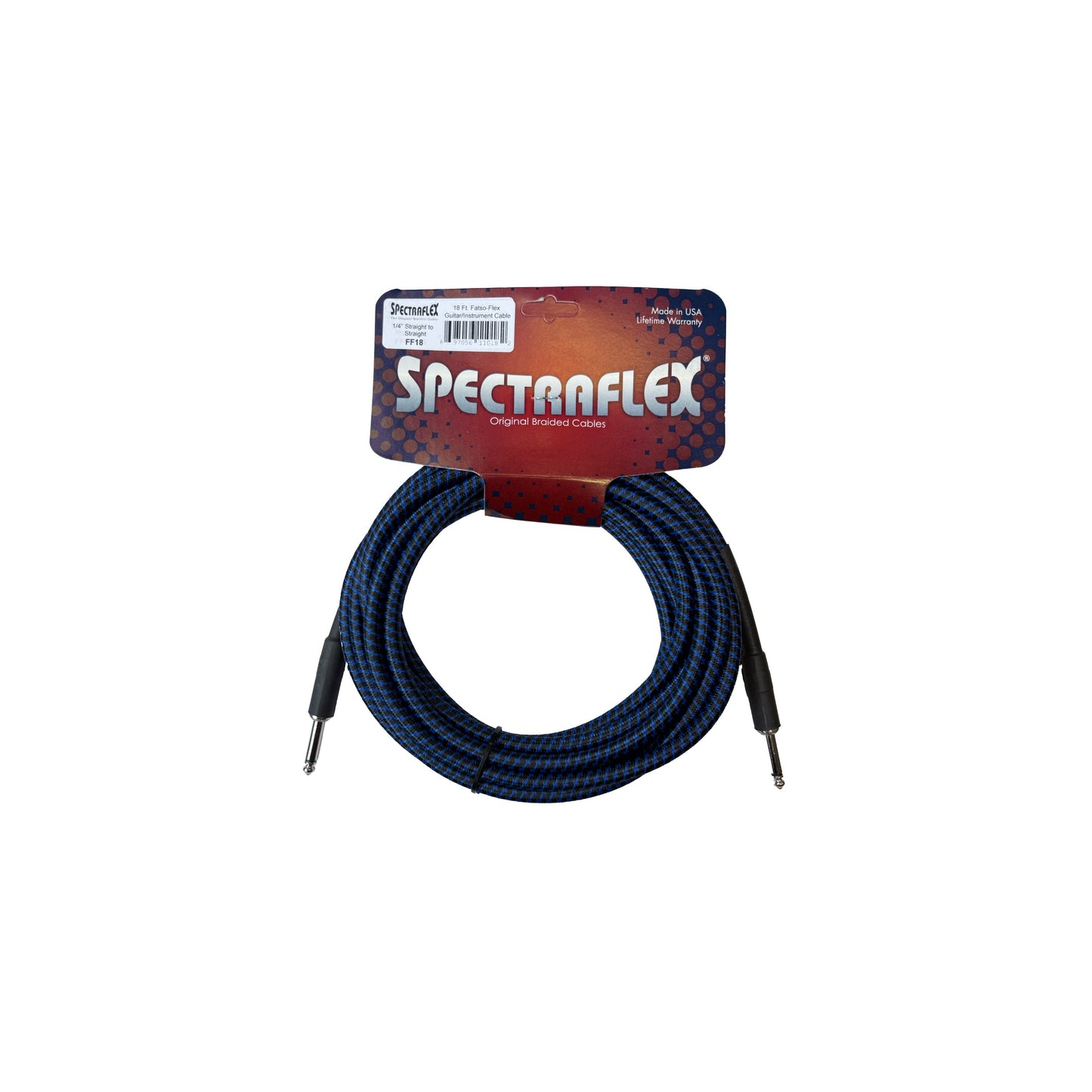Spectraflex Fatso Flex Guitar Cables - Dual Straight Plugs - 18 Feet - FF18 Guitar Cables Spectraflex Art of Guitar