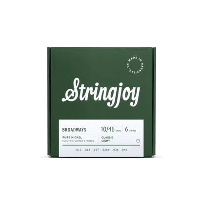 Stringjoy 10-46 Classic Light Gauge Broadways - Pure Nickel Electric Guitar Strings Guitar Strings Stringjoy Art of Guitar