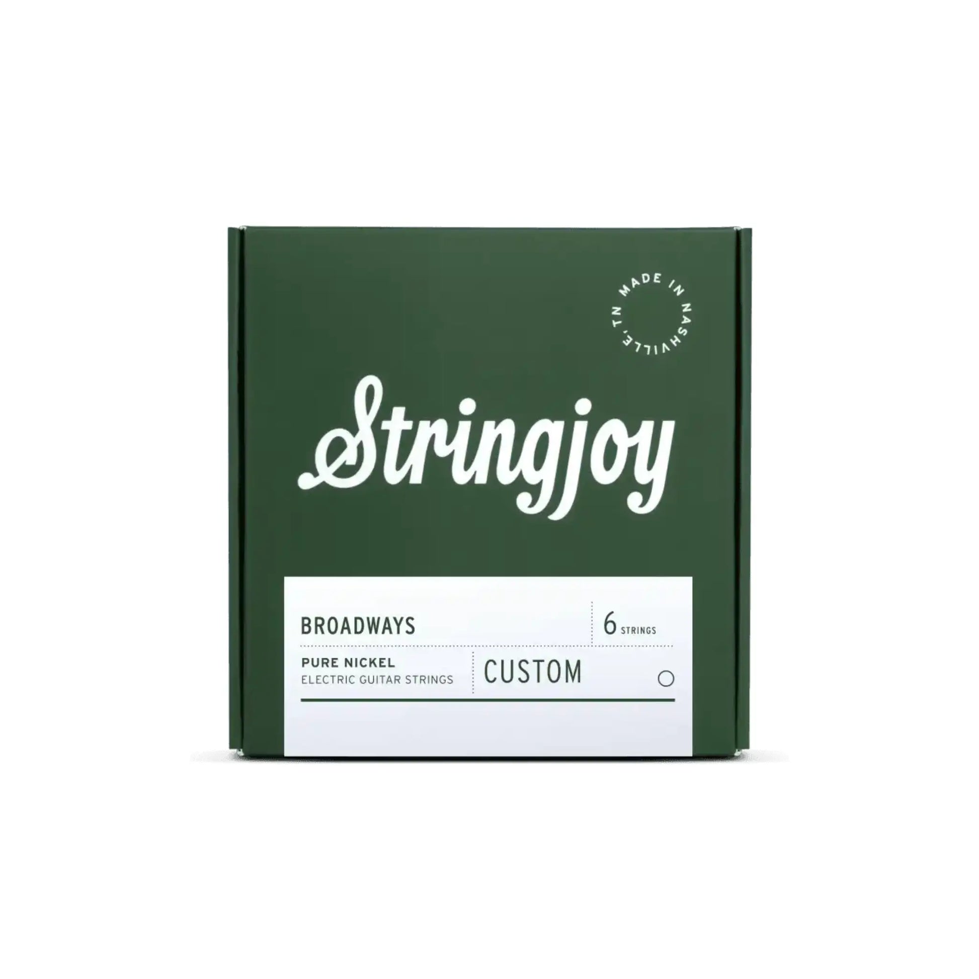 Stringjoy 10-48 6-Strings Custom Broadways - Pure Nickel Electric Guitar Strings Guitar Strings Stringjoy Art of Guitar