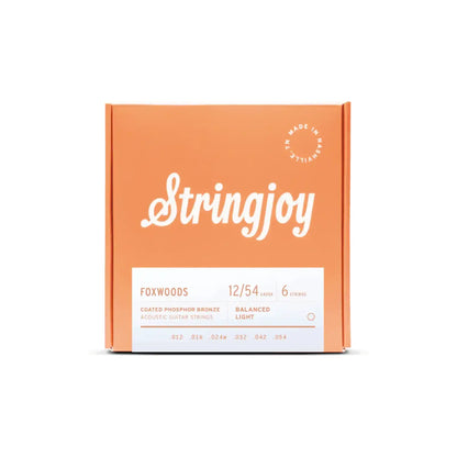 Stringjoy 12-54 Light Gauge Foxwoods - Coated Phosphor Bronze Acoustic Guitar Strings Guitar Strings Stringjoy Art of Guitar