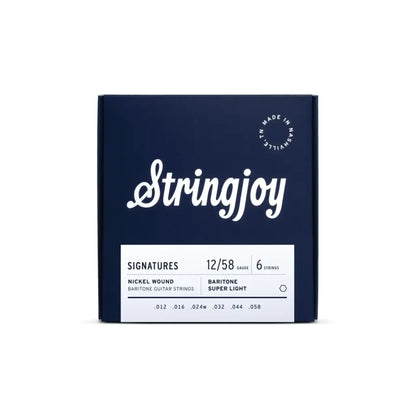 Stringjoy 12-58 Baritone Super Light Gauge Signatures - Nickel Wound Electric Guitar Strings Guitar Strings Stringjoy Art of Guitar