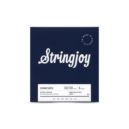 Stringjoy 30-130 Long Scale 6 String Light Gauge Signatures - Nickel Wound Bass Guitar Strings Bass Strings Stringjoy Art of Guitar