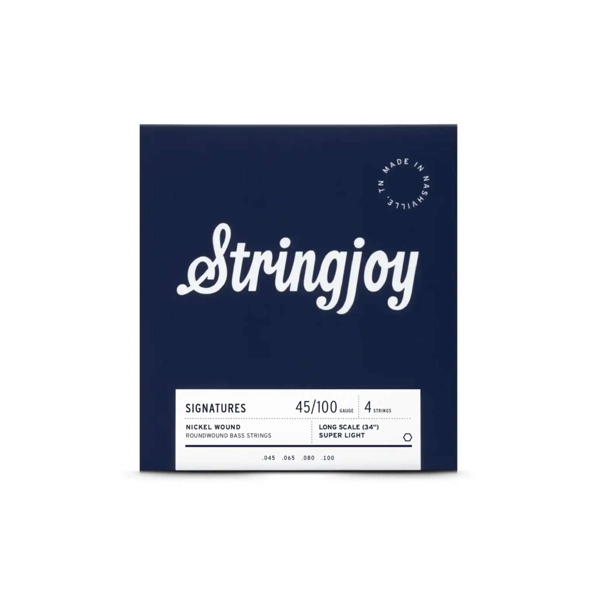 Stringjoy 45-100 Long Scale 4 String Super Light Gauge Signatures - Nickel Wound Bass Guitar Strings Bass Strings Stringjoy Art of Guitar