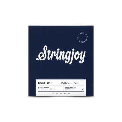 Stringjoy 45-125 Long Scale 5 String Super Light Gauge Signatures - Nickel Wound Bass Guitar Strings Bass Strings Stringjoy Art of Guitar