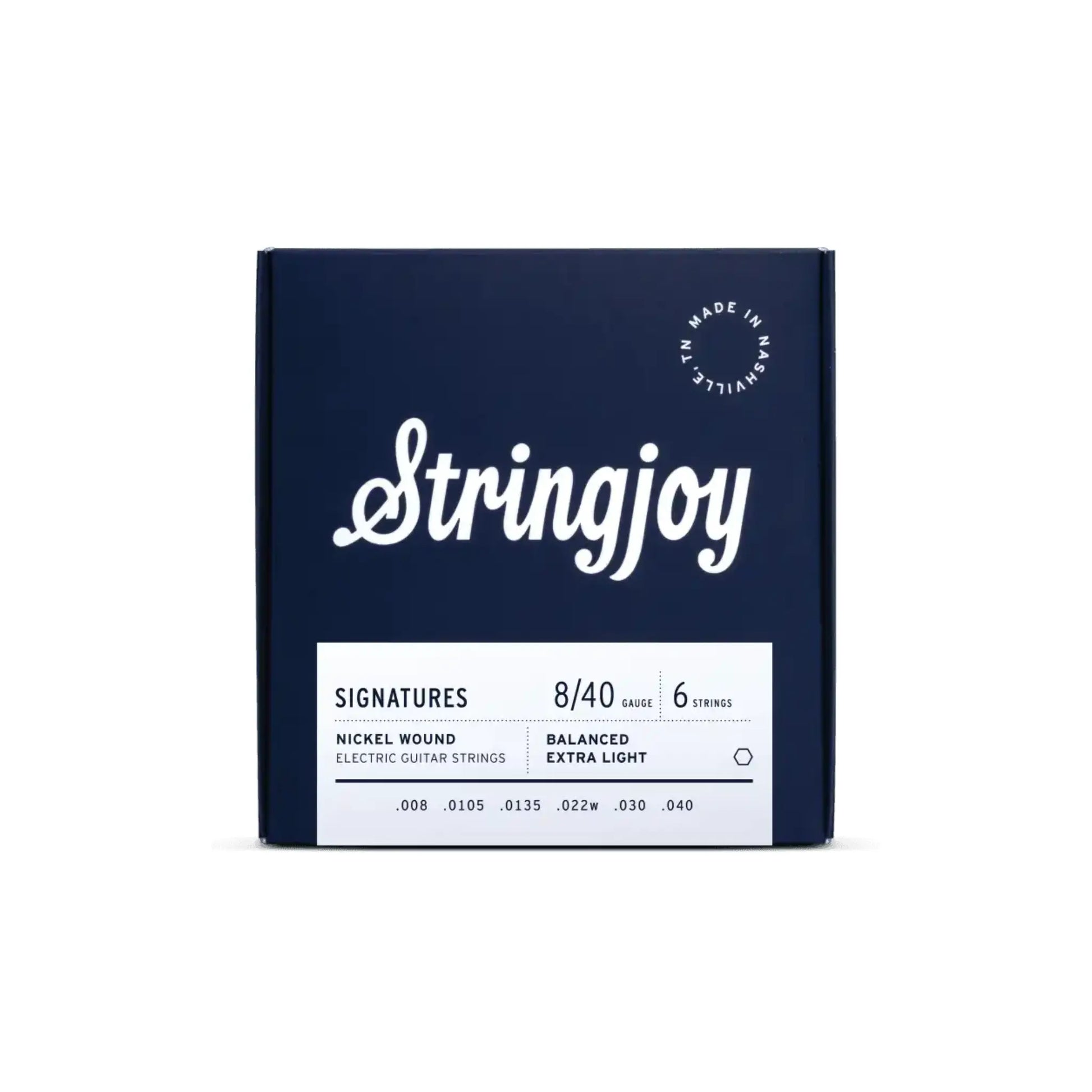 Stringjoy 8-40 Balanced Extra Light Gauge Signatures - Nickel Wound Electric Guitar Strings Guitar Strings Stringjoy Art of Guitar