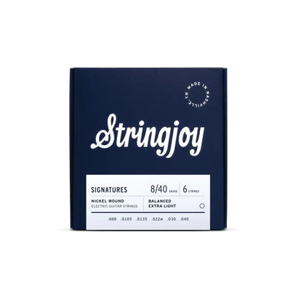 Stringjoy 8-40 Balanced Extra Light Gauge Signatures - Nickel Wound Electric Guitar Strings Guitar Strings Stringjoy Art of Guitar