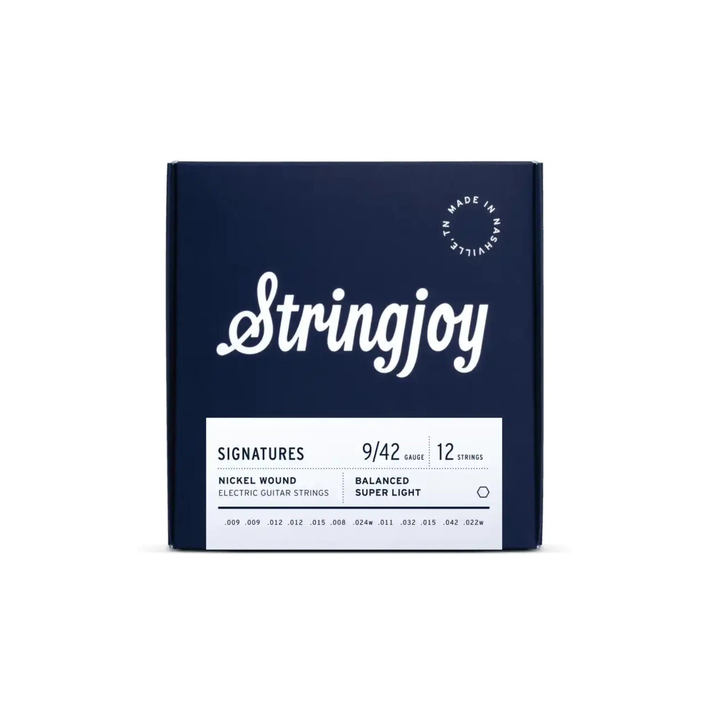 Stringjoy 9-42 12-String Balanced Super Light Gauge Signatures - Nickel Wound Electric Guitar Strings Electric Guitar Strings Stringjoy Art of Guitar