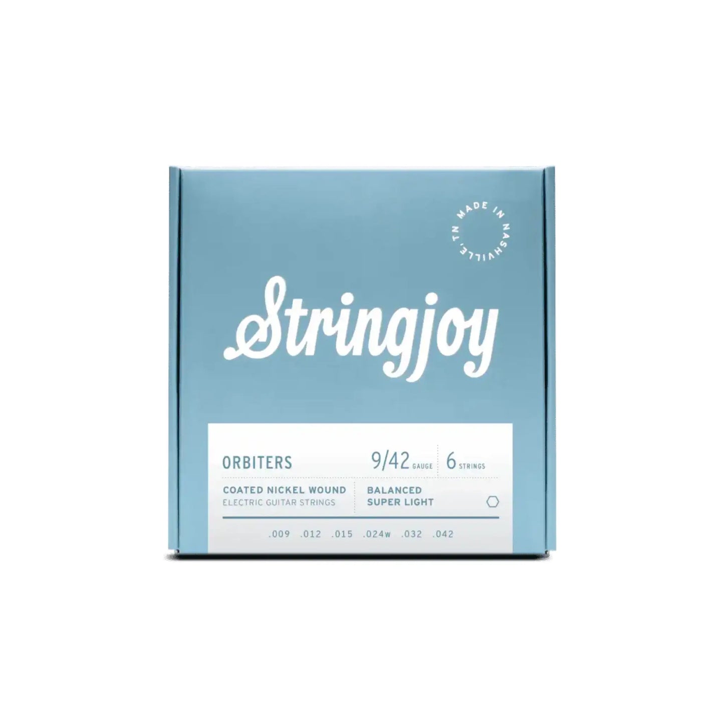 Stringjoy 9-42 Balanced Super Light Gauge Orbiters - Coated Nickel Electric Guitar Strings Guitar Strings Stringjoy Art of Guitar