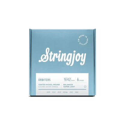 Stringjoy 9-42 Balanced Super Light Gauge Orbiters - Coated Nickel Electric Guitar Strings Guitar Strings Stringjoy Art of Guitar