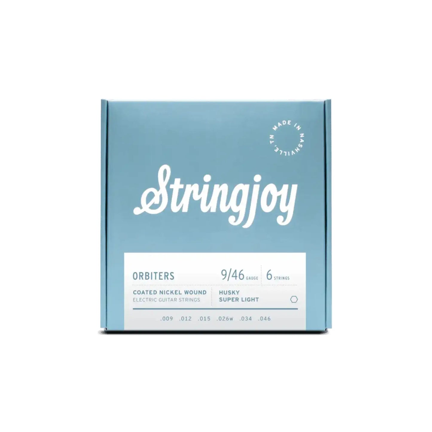 Stringjoy 9-46 Husky Super Light Gauge Orbiters - Coated Nickel Electric Guitar Strings Guitar Strings Stringjoy Art of Guitar