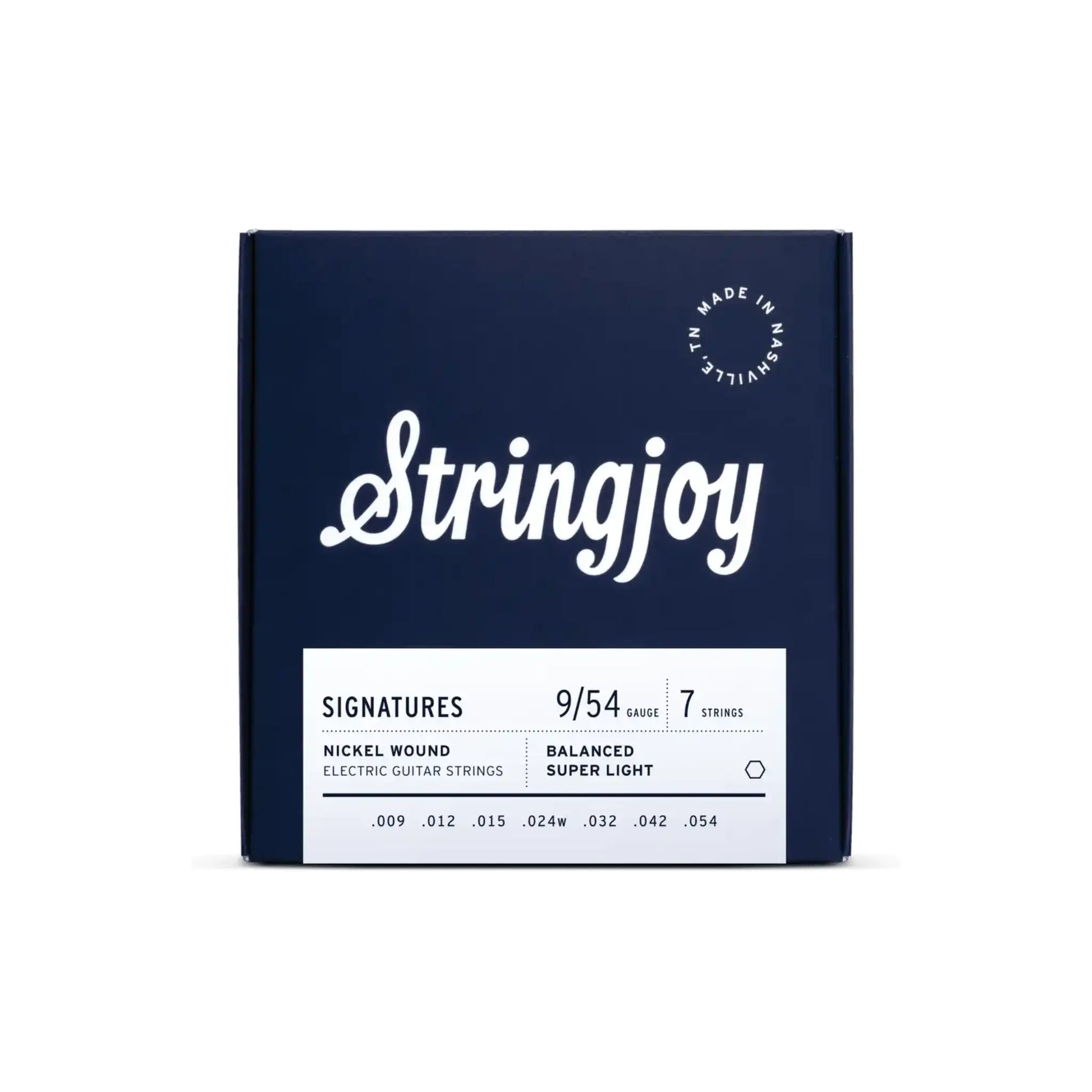 Stringjoy 9-54 7-String Balanced Super Light Gauge Signatures - Nickel Wound Electric Guitar Strings Guitar Strings Stringjoy Art of Guitar