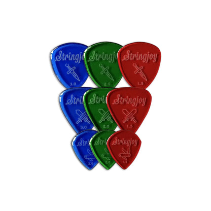 Stringjoy Acrylic Sampler - 9 Pack Guitar Picks Stringjoy Art of Guitar