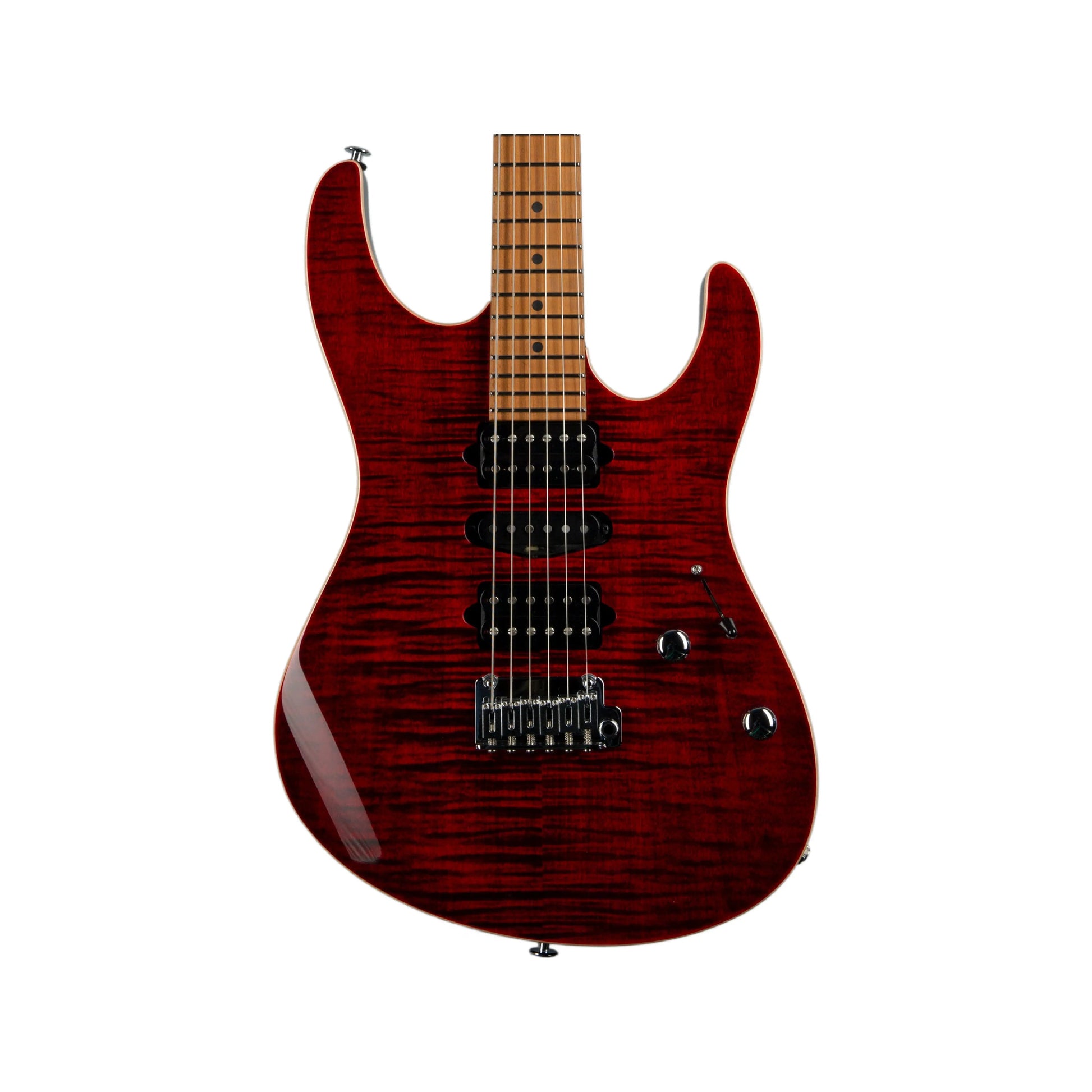Suhr Modern Plus Chilli Pepper Red, Roasted Maple Fingerboard HSH Electric Guitars Suhr Art of Guitar