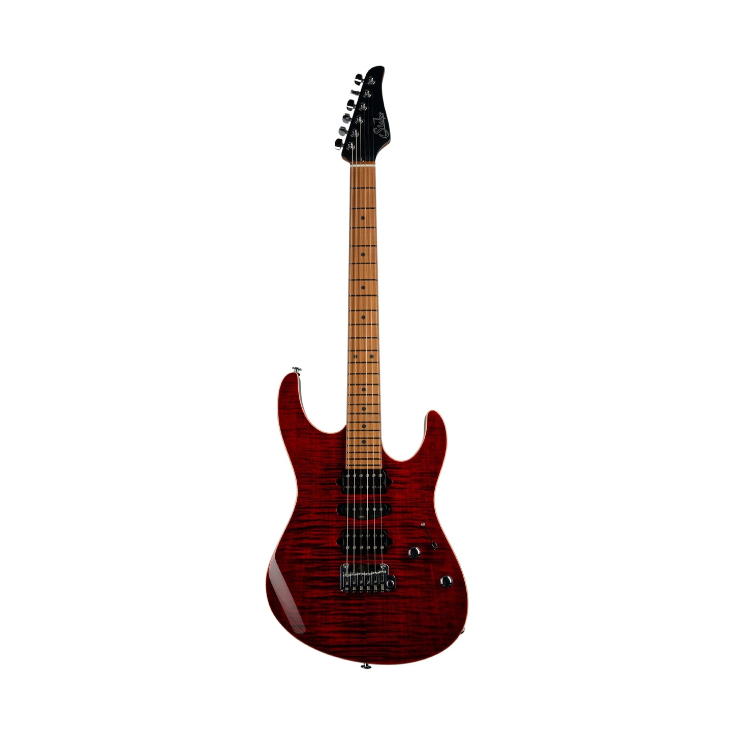 Suhr Modern Plus Chilli Pepper Red, Roasted Maple Fingerboard HSH Electric Guitars Suhr Art of Guitar