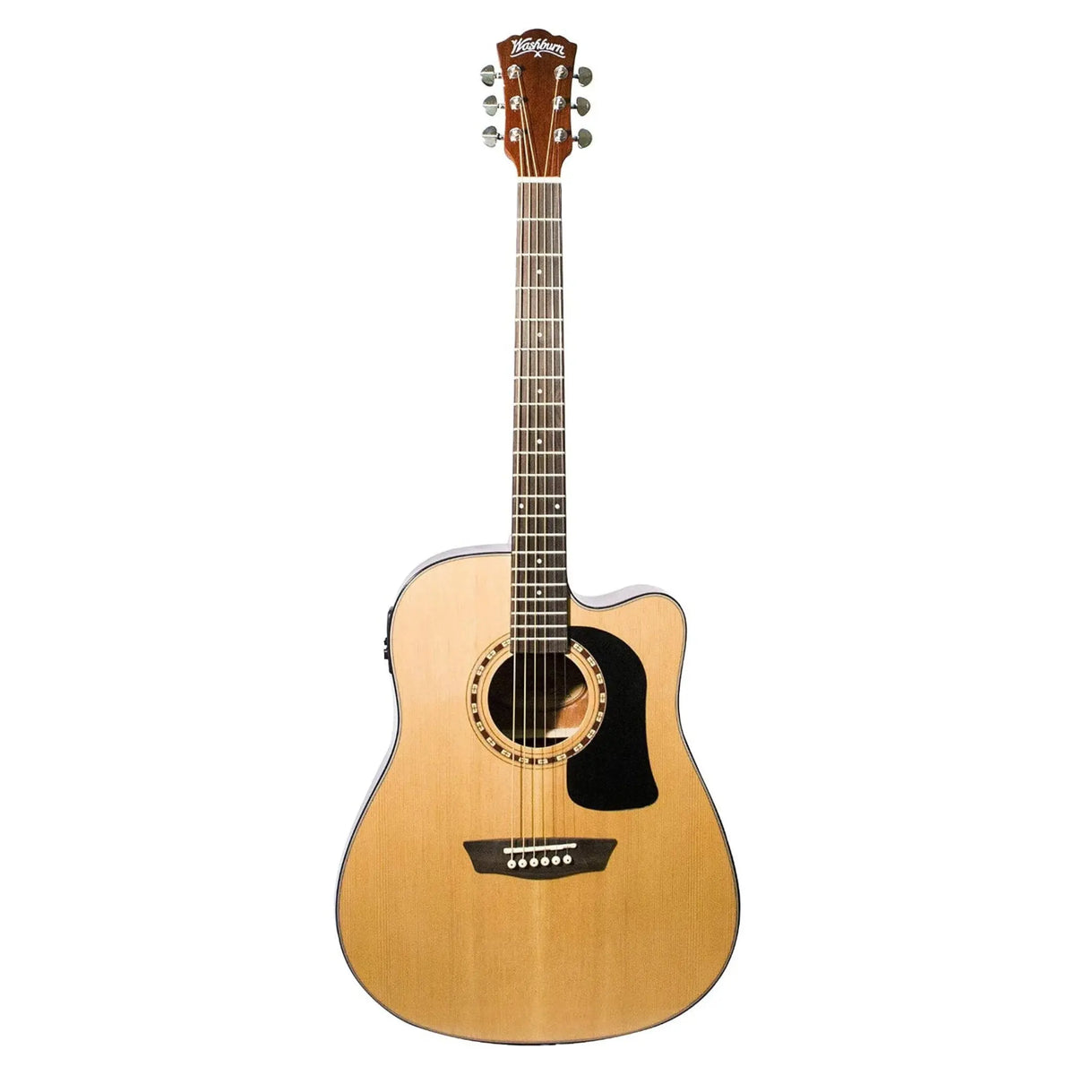 Washburn AD5CE-Pack Apprentice Dreadnought Acoustic-Electric Guitar Pack – Natural Acoustic Guitars Washburn Art of Guitar