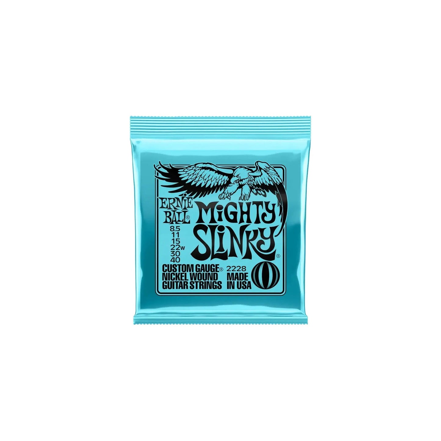 Ernie Ball Mighty Slinky Nickel Wound Electric Guitar Strings 8.5 - 40 ernie ball