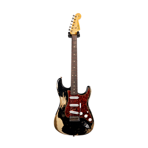 Fender Custom Shop 1961 Stratocaster Heavy Relic Black over Desert Sand Art of Guitar