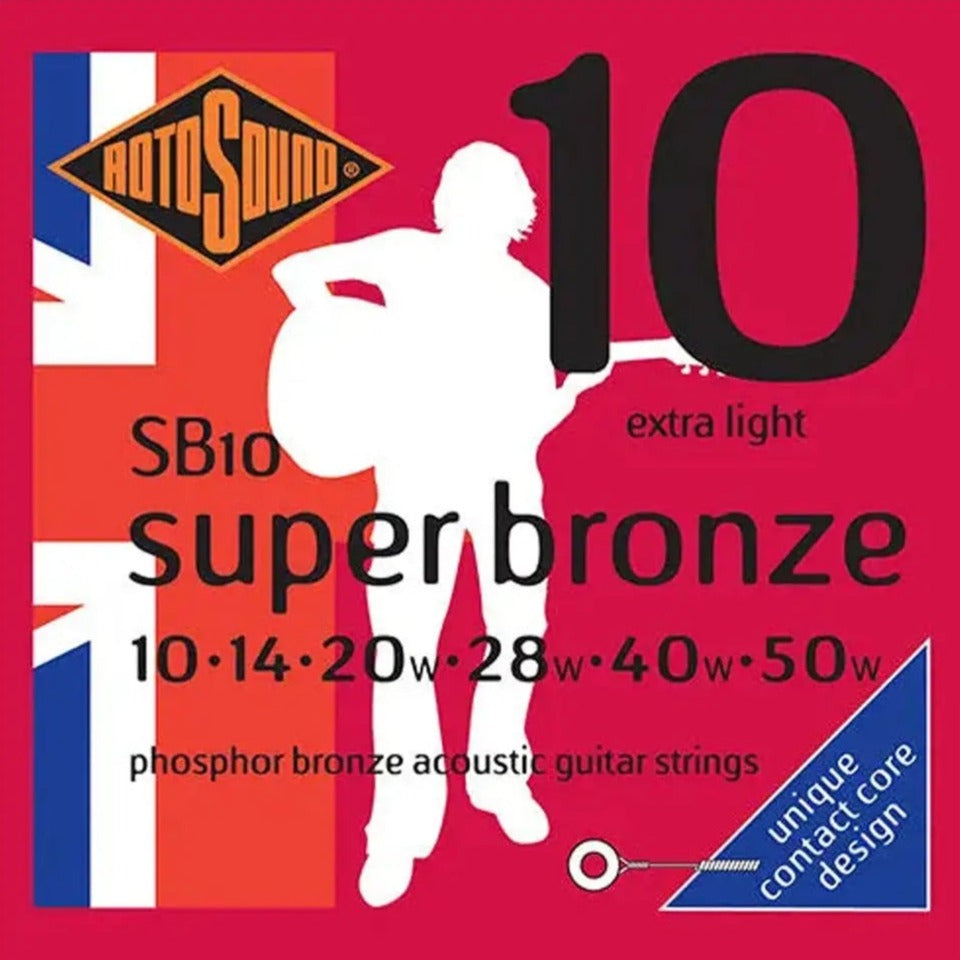 Rotosound Super Bronze Acoustic Extra Light  10-50 Frederick Export