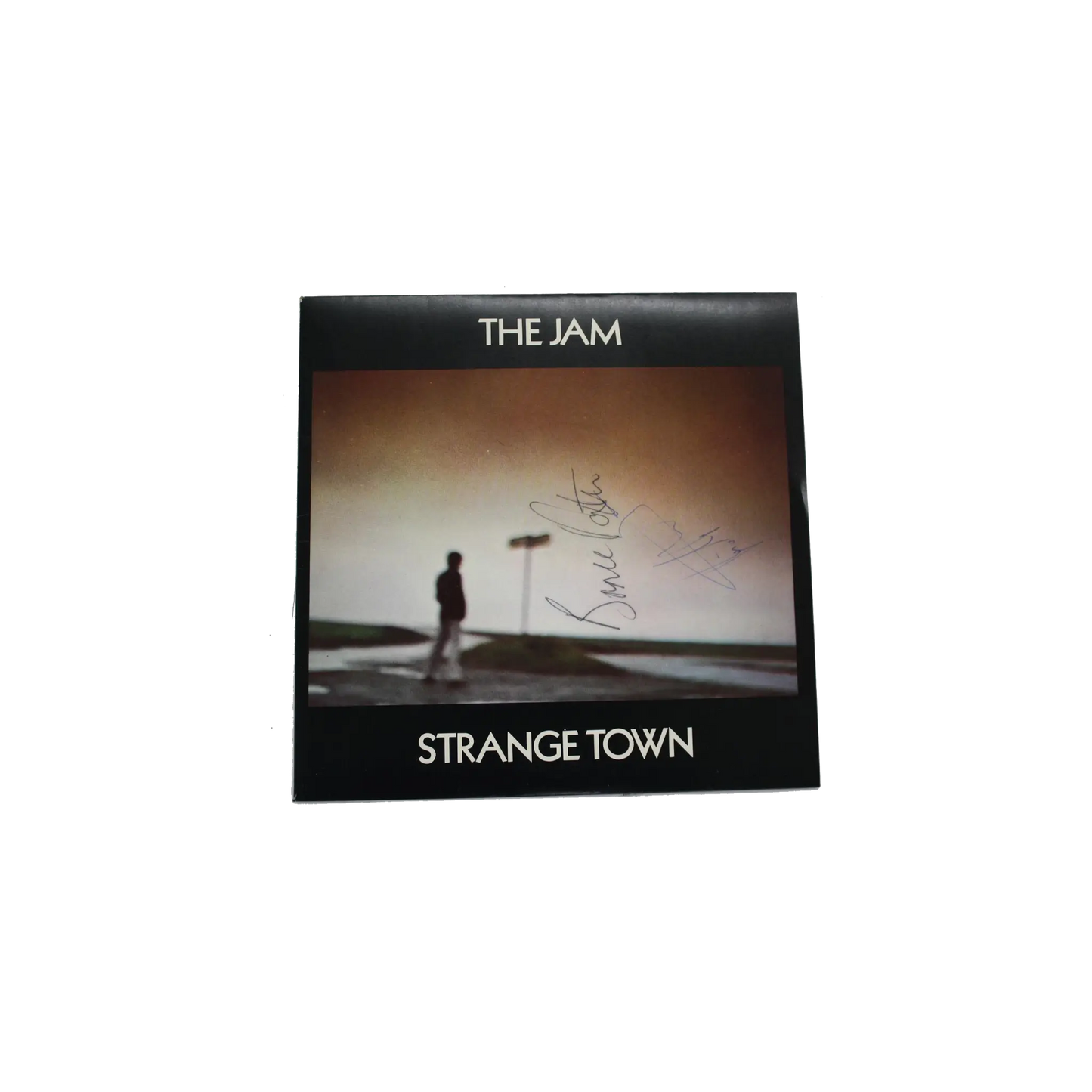 The Jam  Autographed 'Strange Town' Vinyl Single Art of Guitar