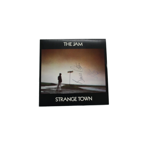 The Jam  Autographed 'Strange Town' Vinyl Single Art of Guitar